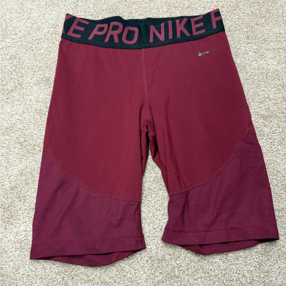 Women’s Maroon Nike Bike Shorts